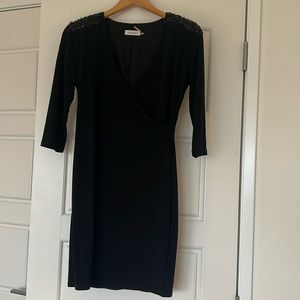 Sequin Shoulder Mini Dress